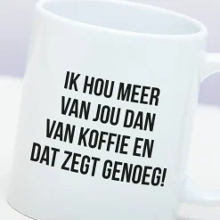 Mok Ik hou meer van jou dan van koffie