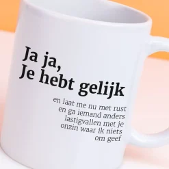 Mok Ja ja, je hebt gelijk