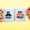 Mok Mr Right & Mrs Always Right (set van 2)