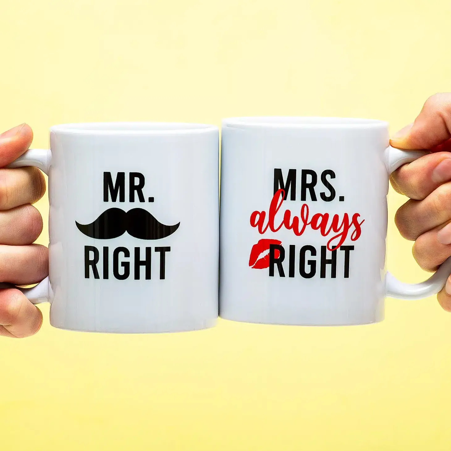 Mok Mr Right & Mrs Always Right (set van 2)
