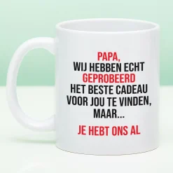 Mok Papa we hebben het geprobeerd
