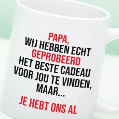 Mok Papa we hebben het geprobeerd