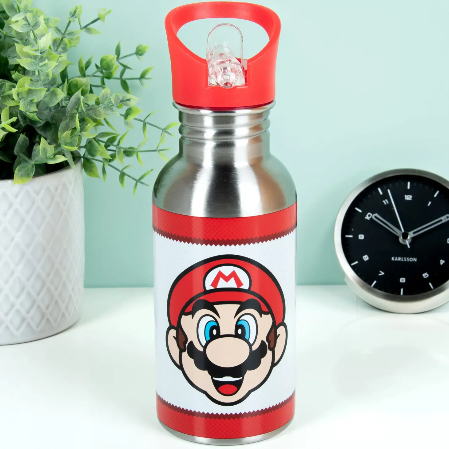 Nintendo Super Mario Waterfles met rietje