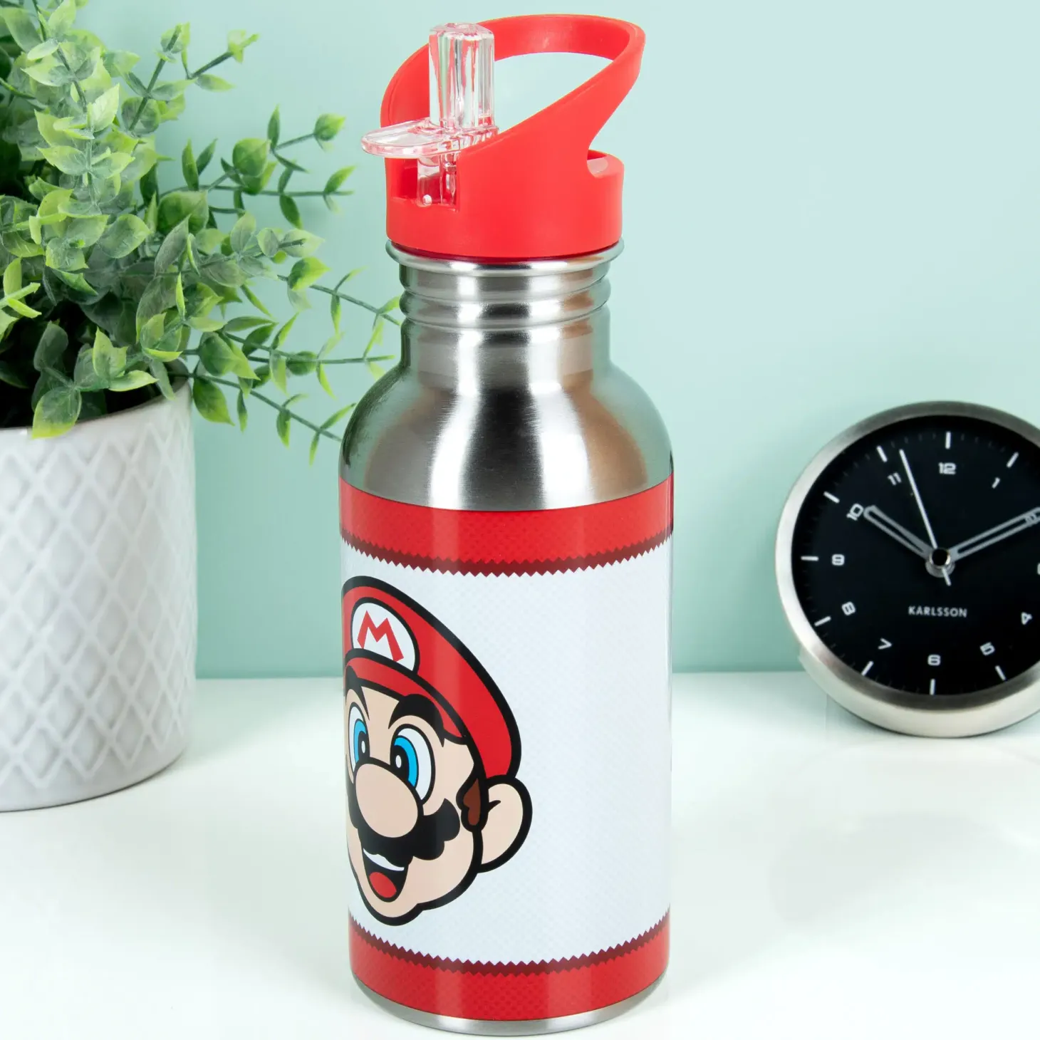Nintendo Super Mario Waterfles met rietje