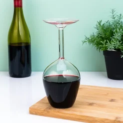 Omgekeerd wijnglas