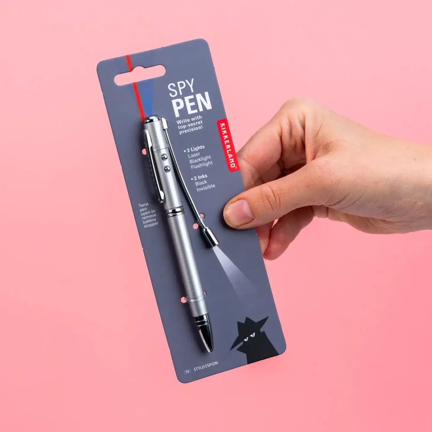 Pen met onzichtbare inkt en verlichting
