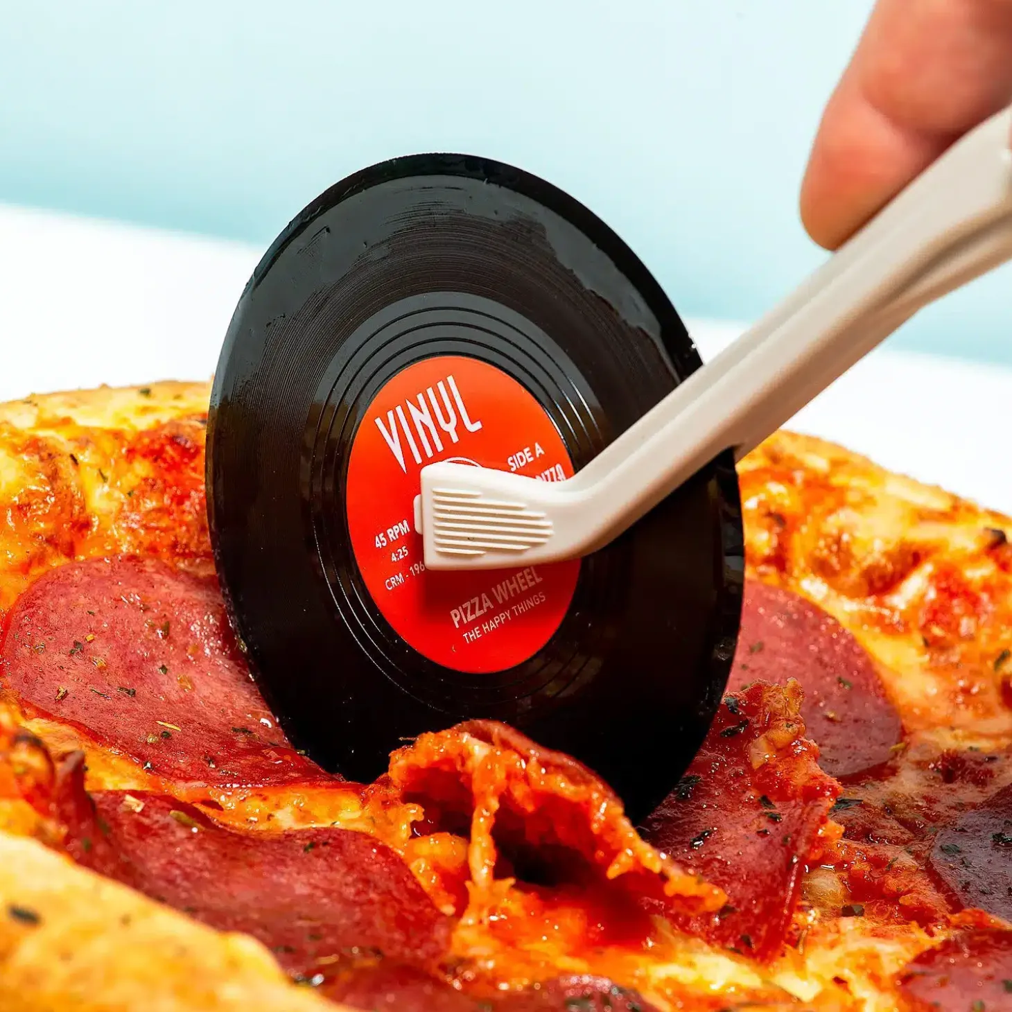 Platenspeler pizzasnijder