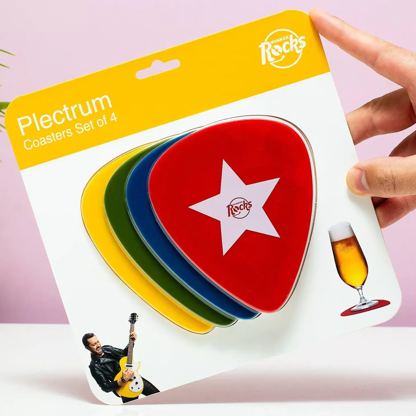 Plectrum onderzetters (set van 4)