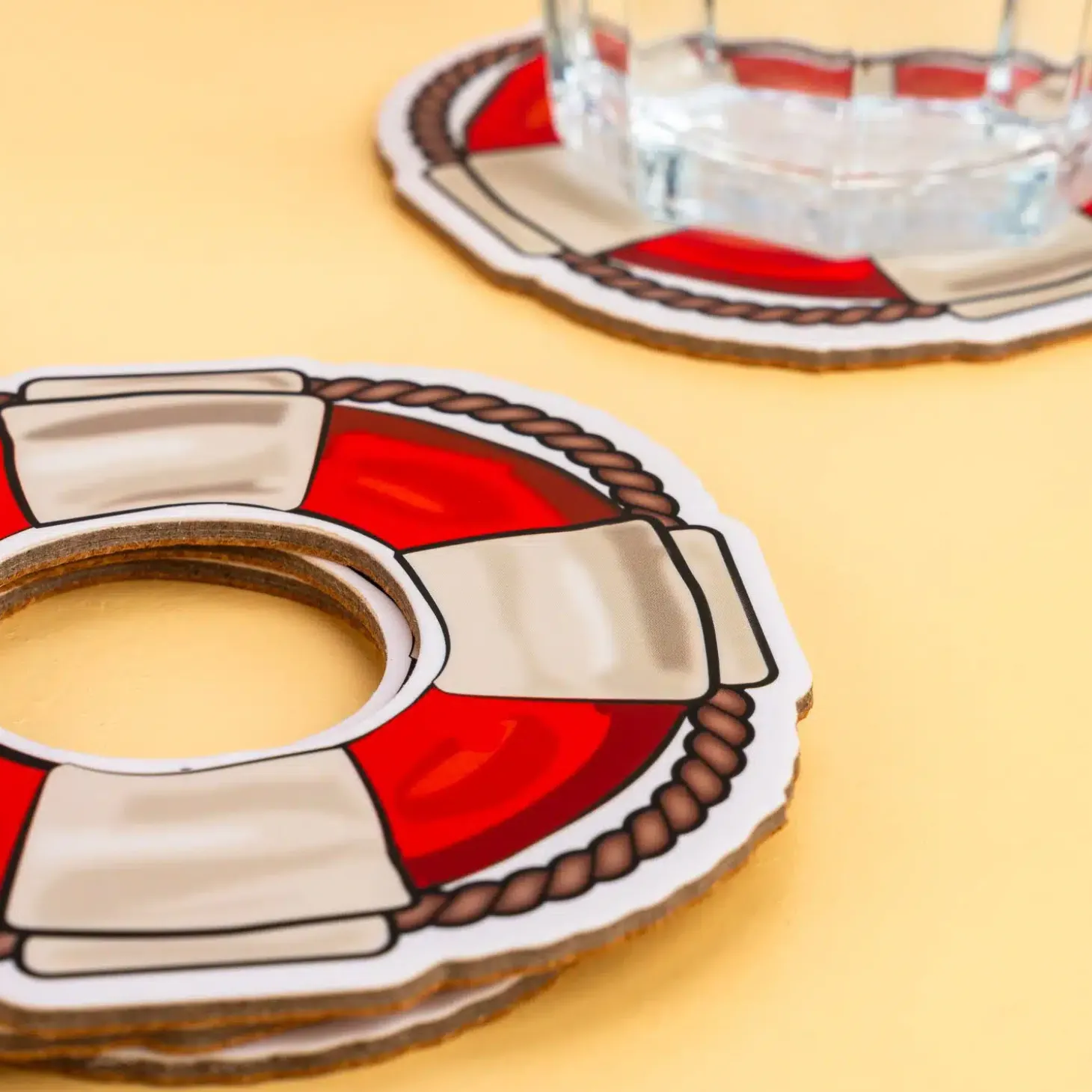 Reddingsboei onderzetters (set van 4)