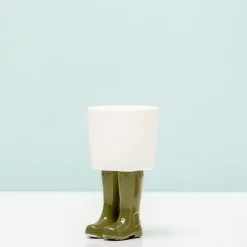 Regenlaarzen bloempot