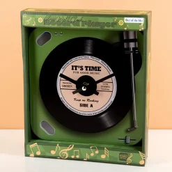 Retro platenspeler klok