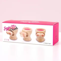 Shotglazen met borsten (set van 3)