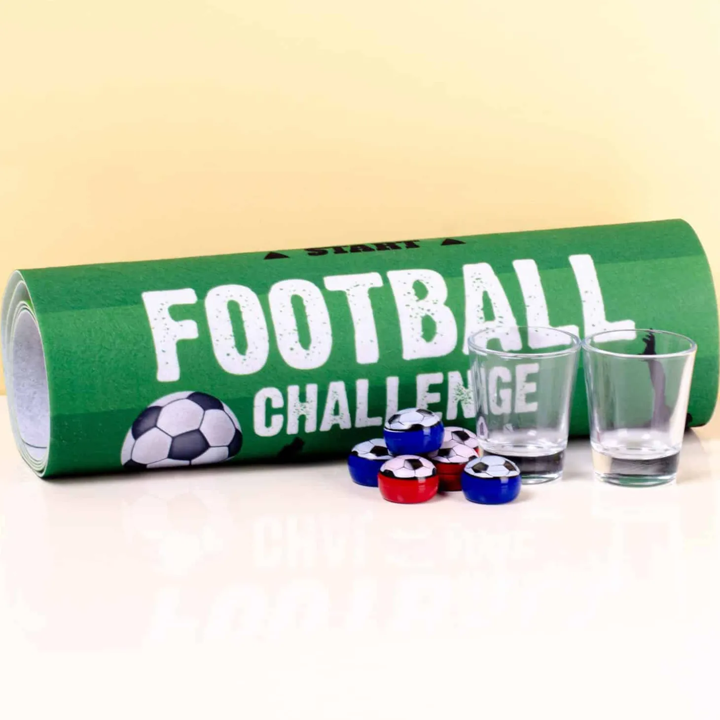 Sport drankspel met shotglaasjes