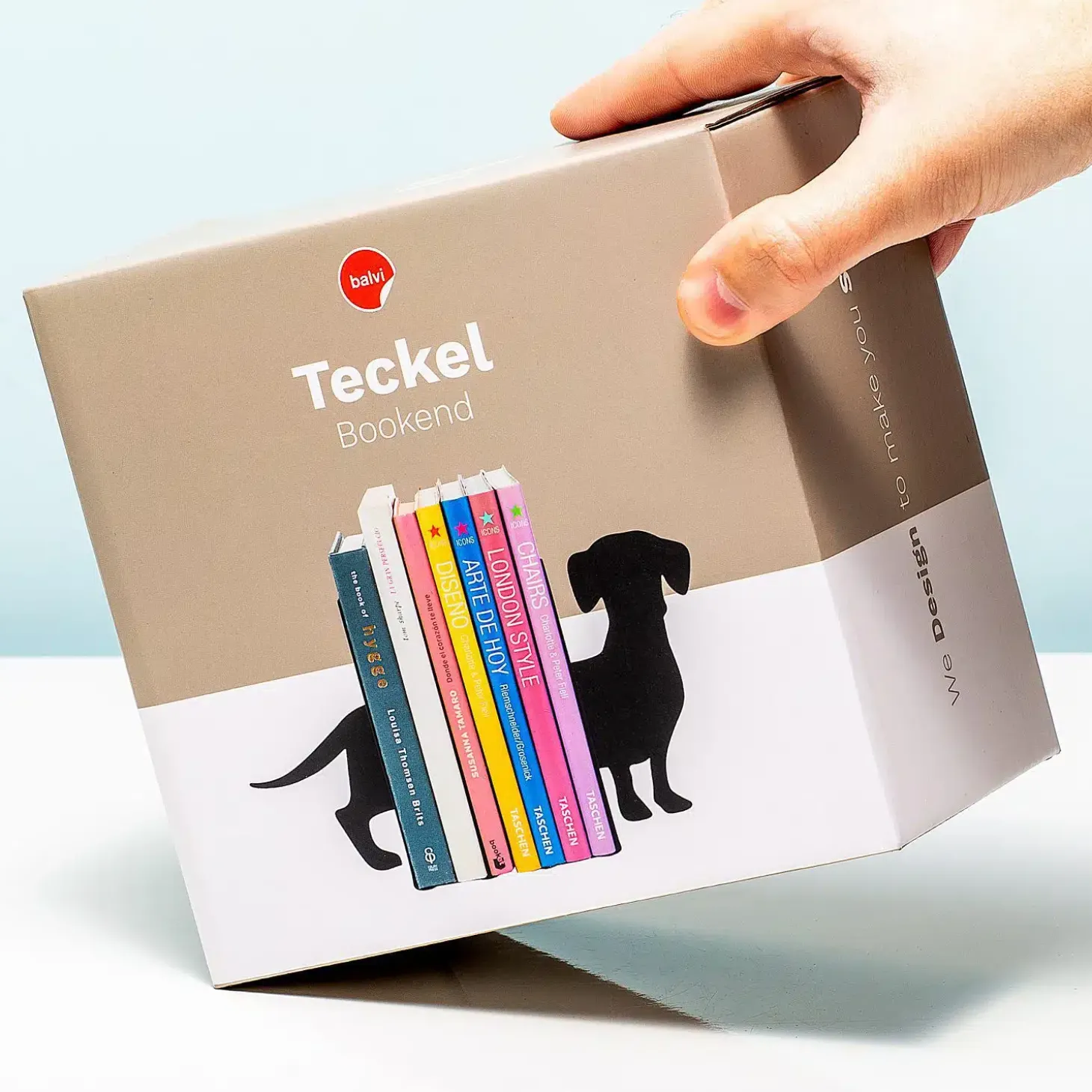 Teckel boekensteun (set van 2)