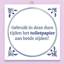 Tegeltje Dure tijden