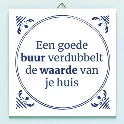 Tegeltje Een goede buur