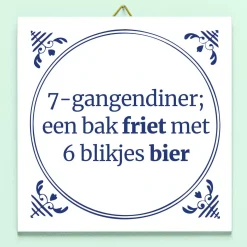 Tegeltje 7-gangendiner