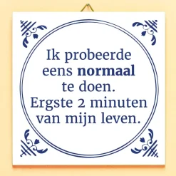 Tegeltje Ik probeerde eens normaal te doen