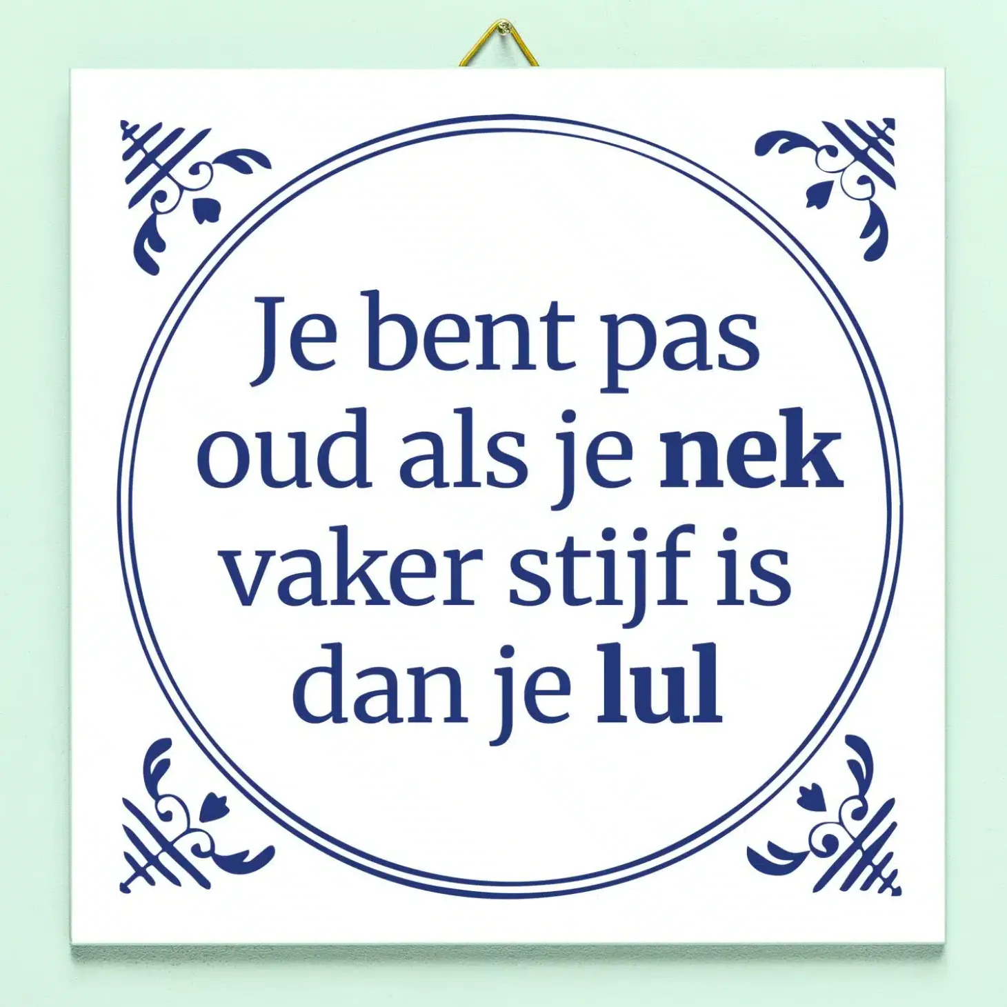 Tegeltje Je bent pas oud als…