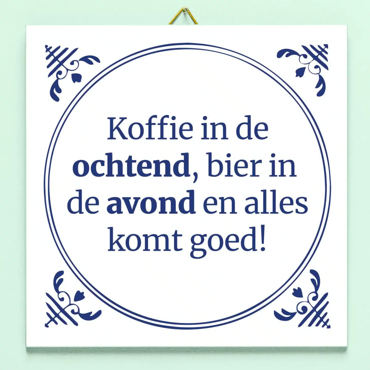 Tegeltje Koffie in de ochtend