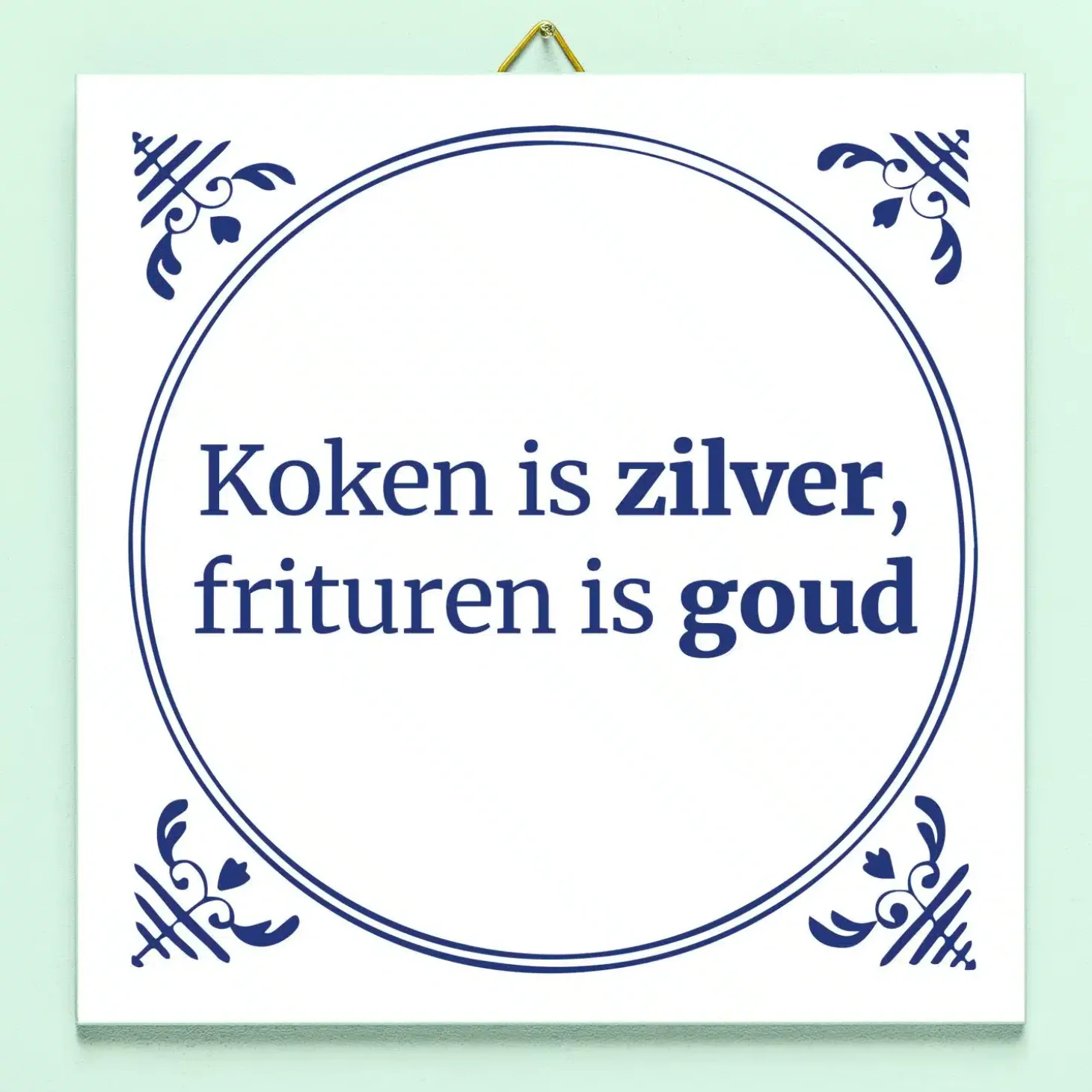 Tegeltje Koken is zilver
