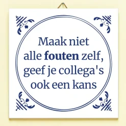 Tegeltje Maak niet alle fouten zelf