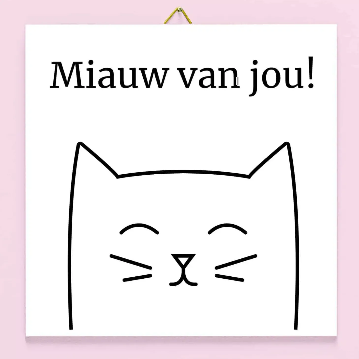 Tegeltje Miauw van jou