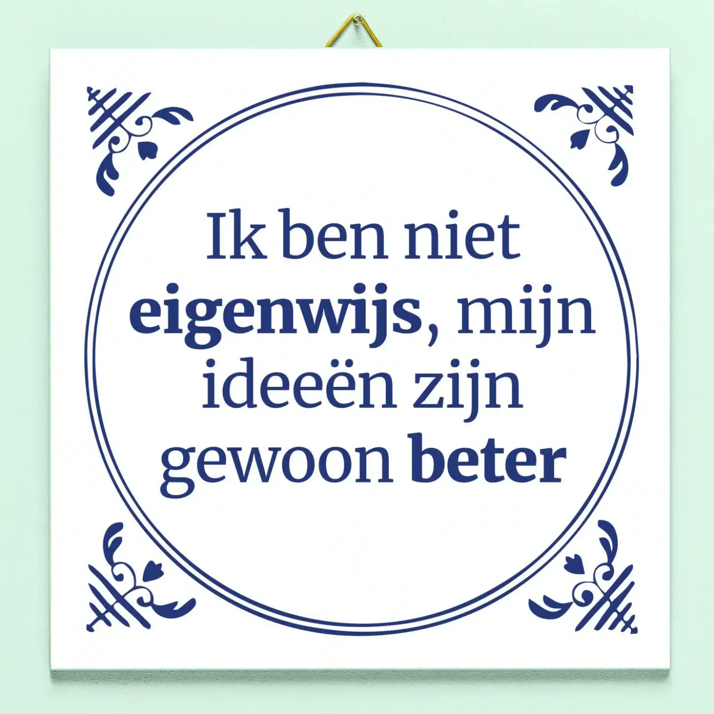 Tegeltje Mijn ideeën zijn gewoon beter