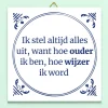Tegeltje Uitstelgedrag