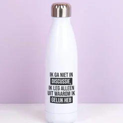 Thermosfles Ik ga niet in discussie