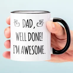 Vaderdag Mok Dad, Well Done! I’m Awesome