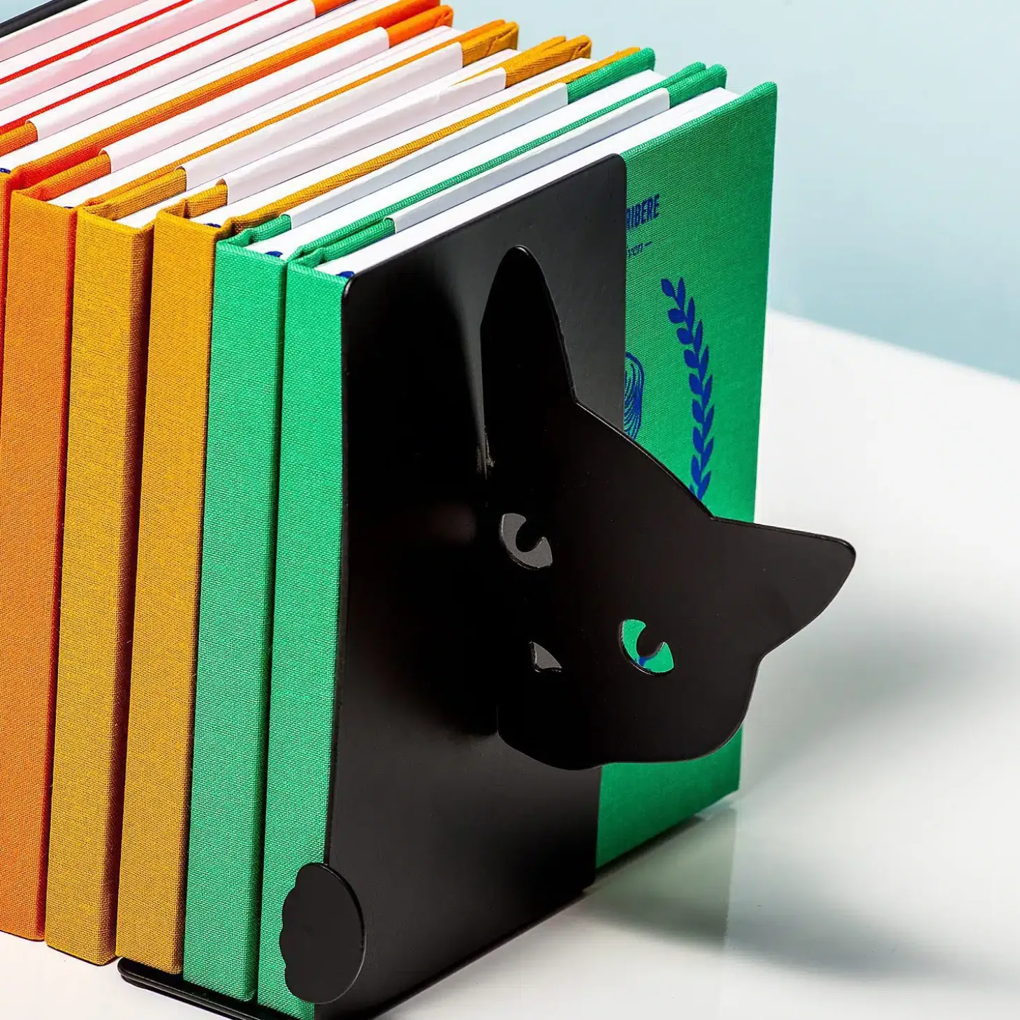Verstopte kat boekensteun (set van 2)