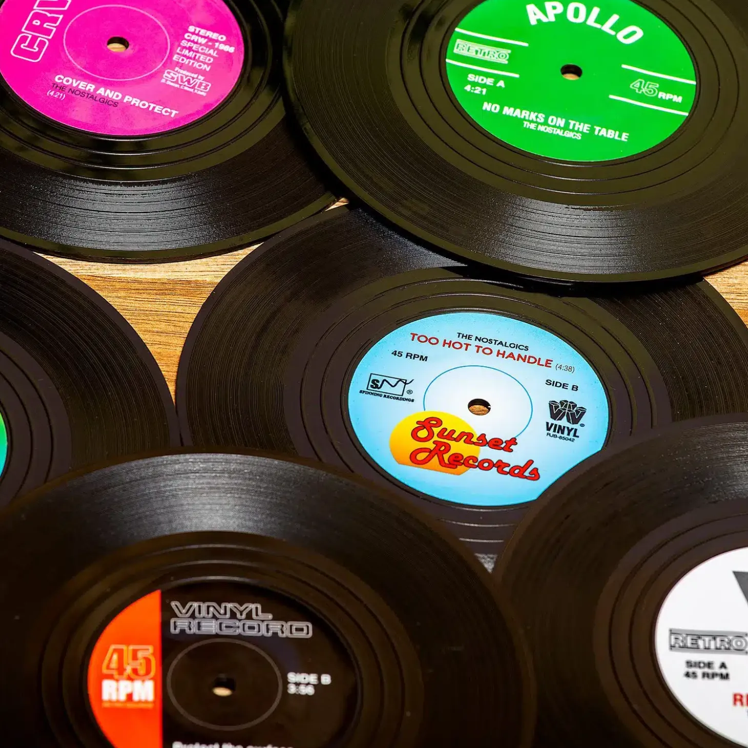 Vinyl onderzetters (set van 6)