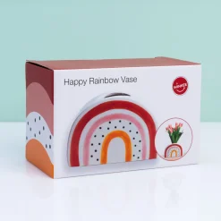 Vrolijke regenboog vaas