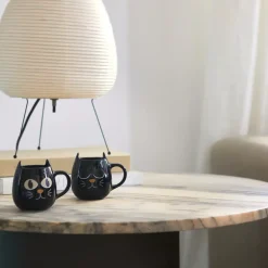 Warmtegevoelige kat mokken (set van 2)