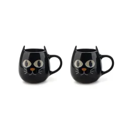 Warmtegevoelige kat mokken (set van 2)