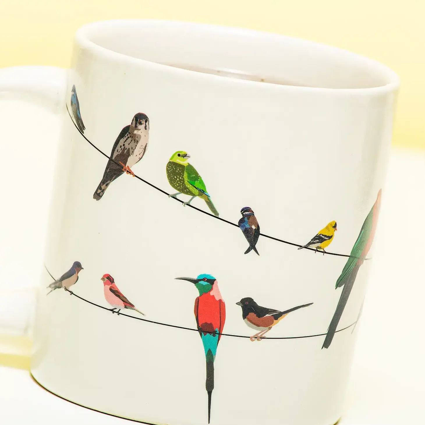 Warmtegevoelige mok Vogels