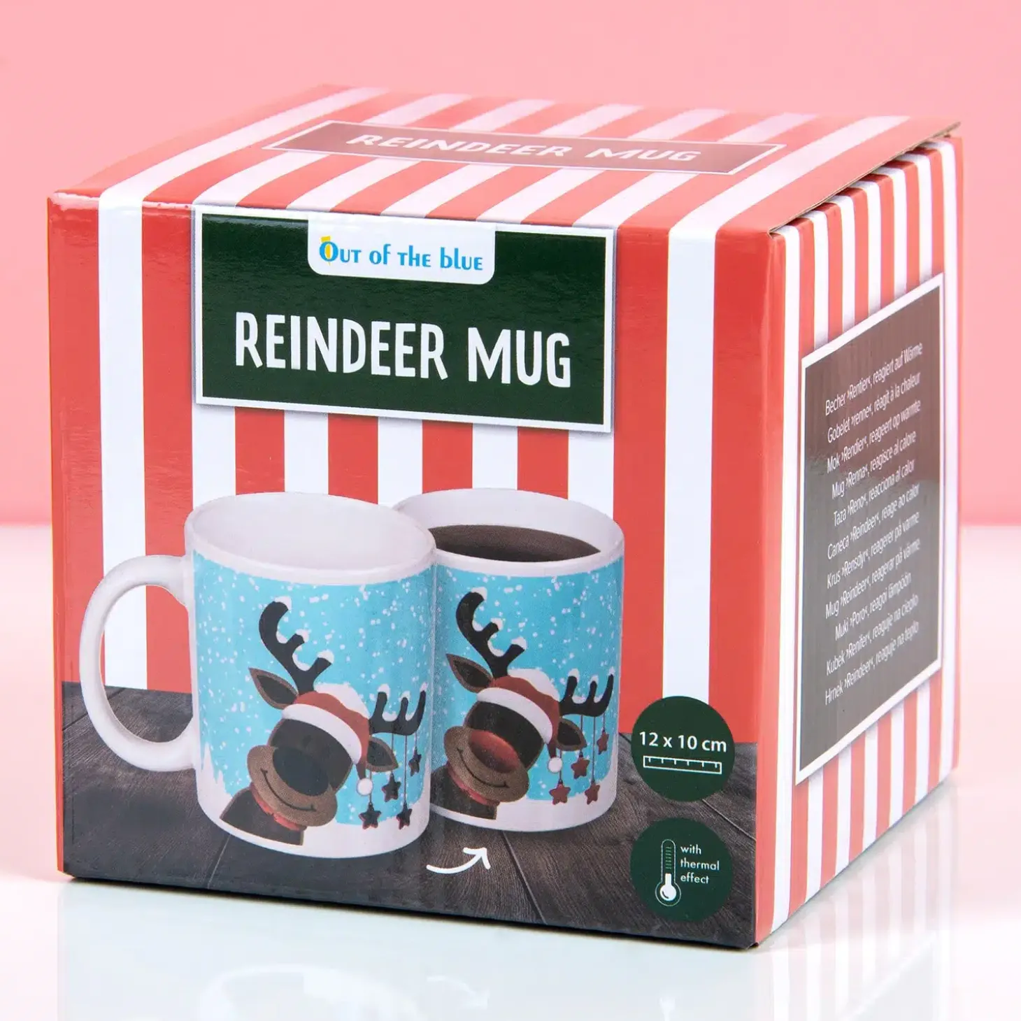 Warmtegevoelige rendier kerstmok