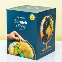 Wereldbol met krasfolie