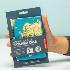 Wereldkaart paspoorthoesje