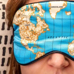 Wereldkaart slaapmasker