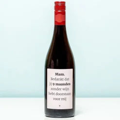 Wijnfles 9 maanden zonder wijn