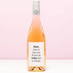 Wijnfles De reden dat ze drinkt