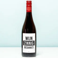 Wijnfles Wijnzinnig bedankt