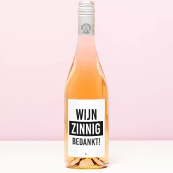 Wijnfles Wijnzinnig bedankt