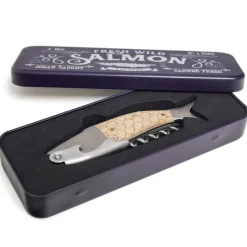 Zalm kurkentrekker in cadeaublik