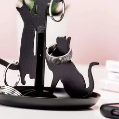 Zwarte Kat Sieradenhouder